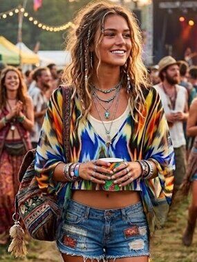 New 100% SILK CLUNY Cynthia Steffe Vintage Anthropologie Crop Boho Blouse Top 6
